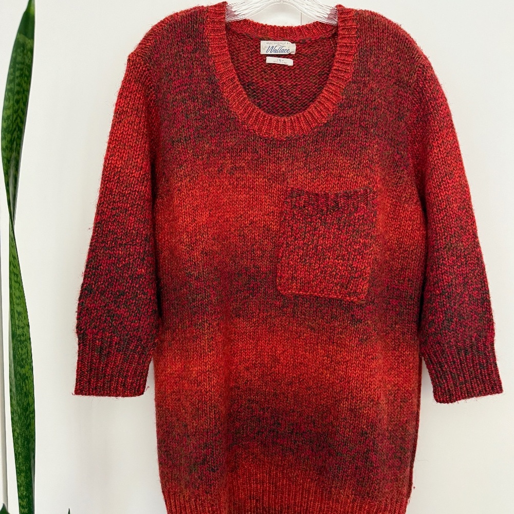 Madewell Red Sweater Made Especially by Wallace Size Large
